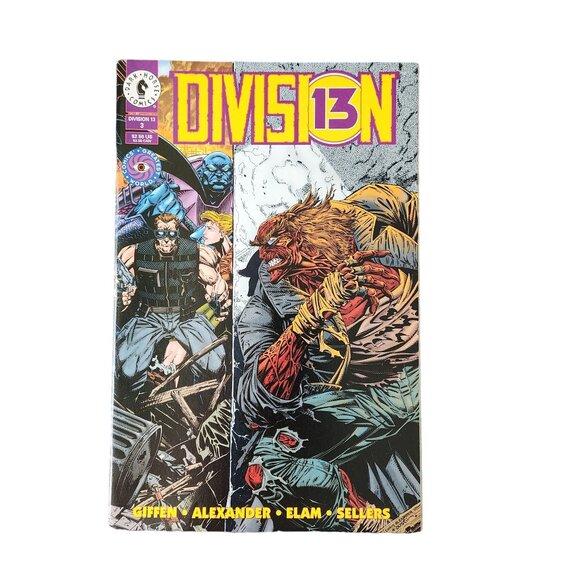 Dark Horse Division 13 #3 1994 Comic Book Collector Bagged Boarded - Picture 1 of 2